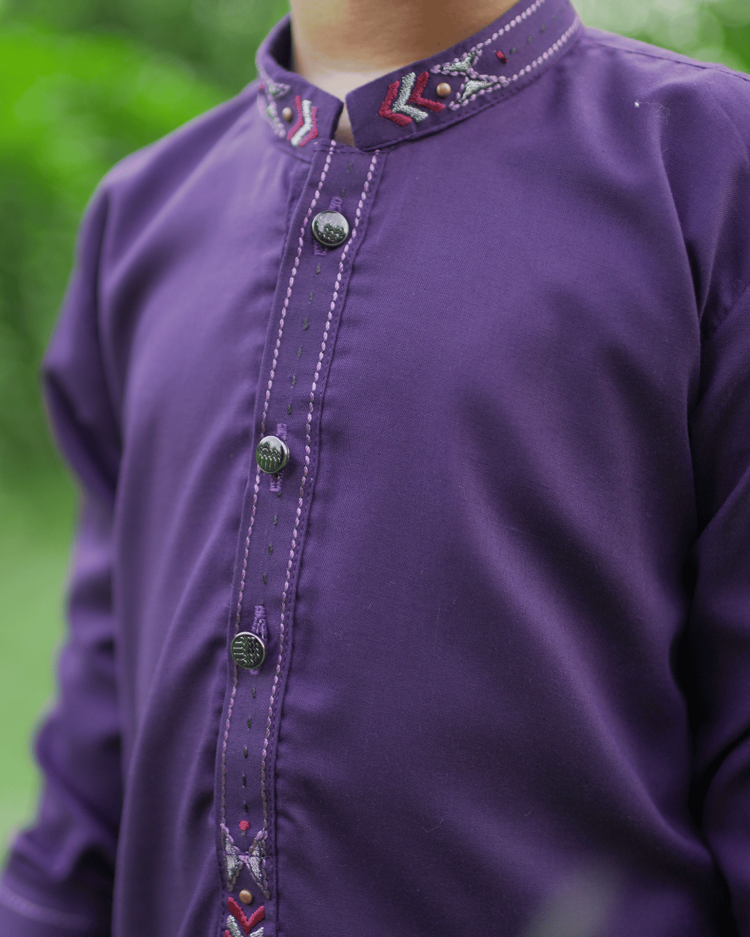 Royal Purple Kurta Pajama– Zari Embroidery – Premium Festive Wear