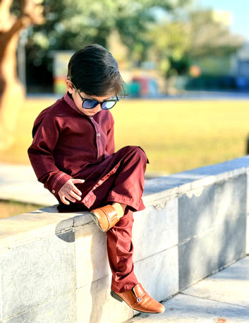 Luxury Mehroon Shalwar Kameez