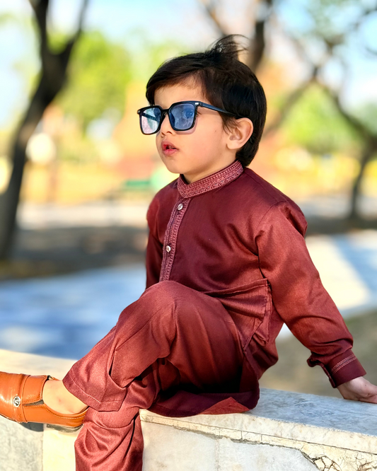 Luxury Mehroon Shalwar Kameez