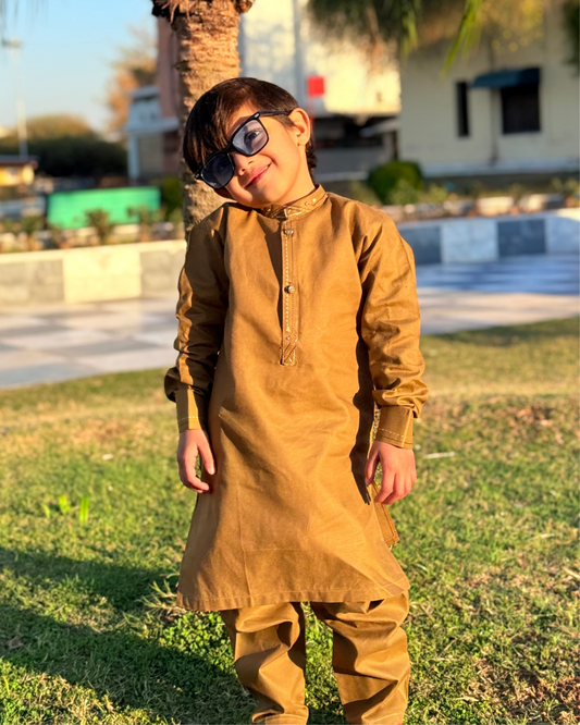 Mustard Cotton Shalwar Kameez