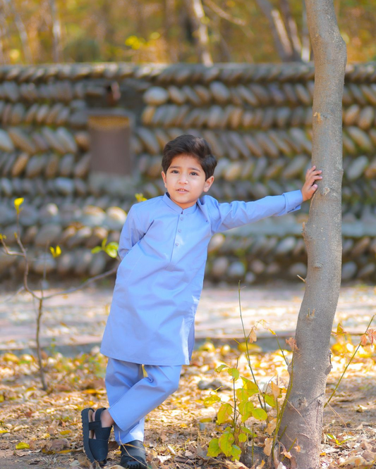 Light Grey Cotton Shalwar Kameez