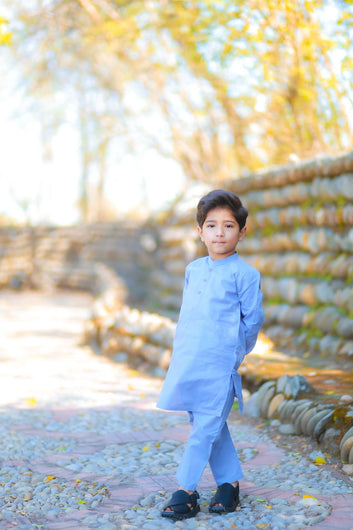 Light Grey Cotton Shalwar Kameez