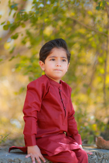 Royal Mehroon Cotton Grace Shalwar Kameez